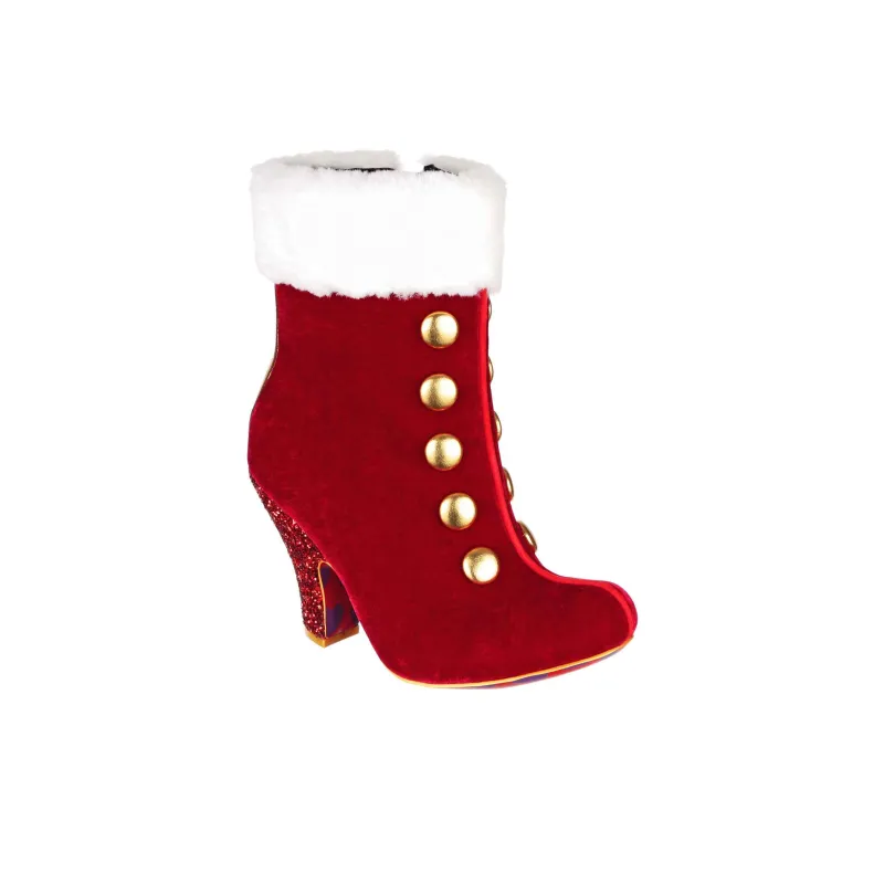 IRREGULAR CHOICE Splendid Season Ankle Boots 9.2cm Women's Red-2