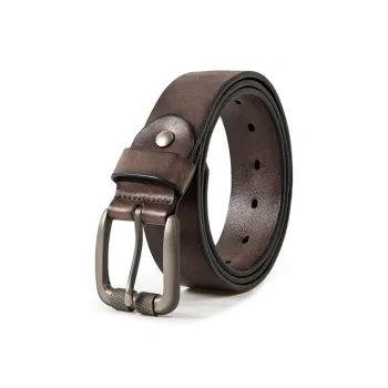BAIJUAN Alloy Leather Belts Men's Strap Width 3.5cm