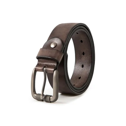 BAIJUAN Alloy Leather Belts Men's Strap Width 3.5cm
