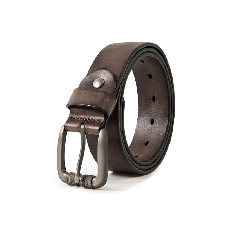 BAIJUAN Alloy Leather Belts Men's Strap Width 3.5cm-0