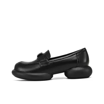 XICUNMINGWU Loafers Women's Black/Dark Brown