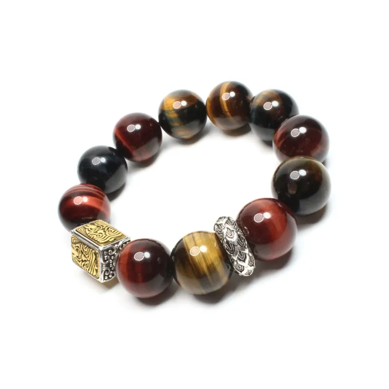 CUIJING Tiger's Eye Stone Bracelets Men's-2