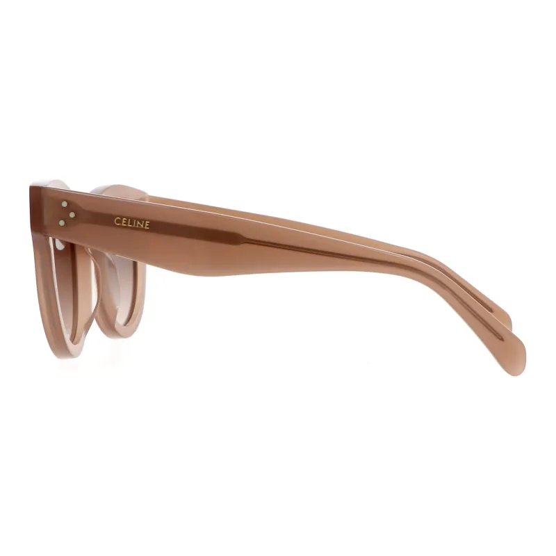 CELINE Acetate Irregular Shape Sunglasses Women's Umber-2