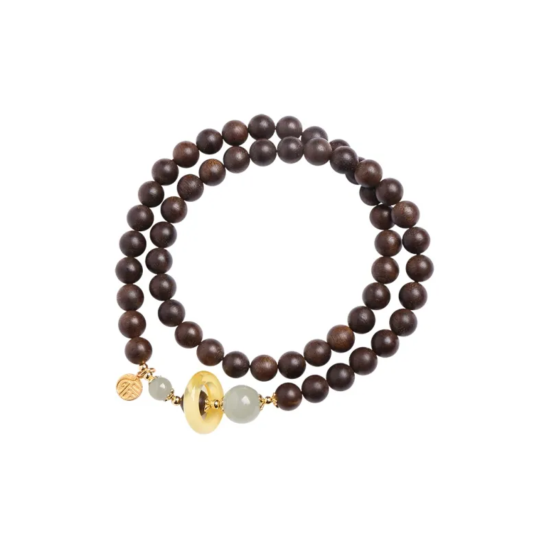 Moon Seal Hundred Rivers Fragrance Agarwood Precious Wood Bracelets Unisex-0