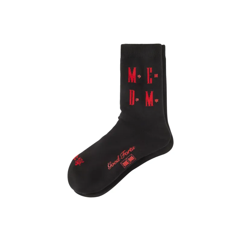 LiNing x MEDM Mid Calf Socks Unisex 1 Pack Black-1