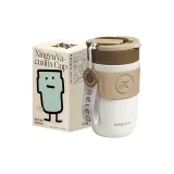 [316L Liner, Dual-Lid Design]Rich Coffee 400ML Upgraded Handle
