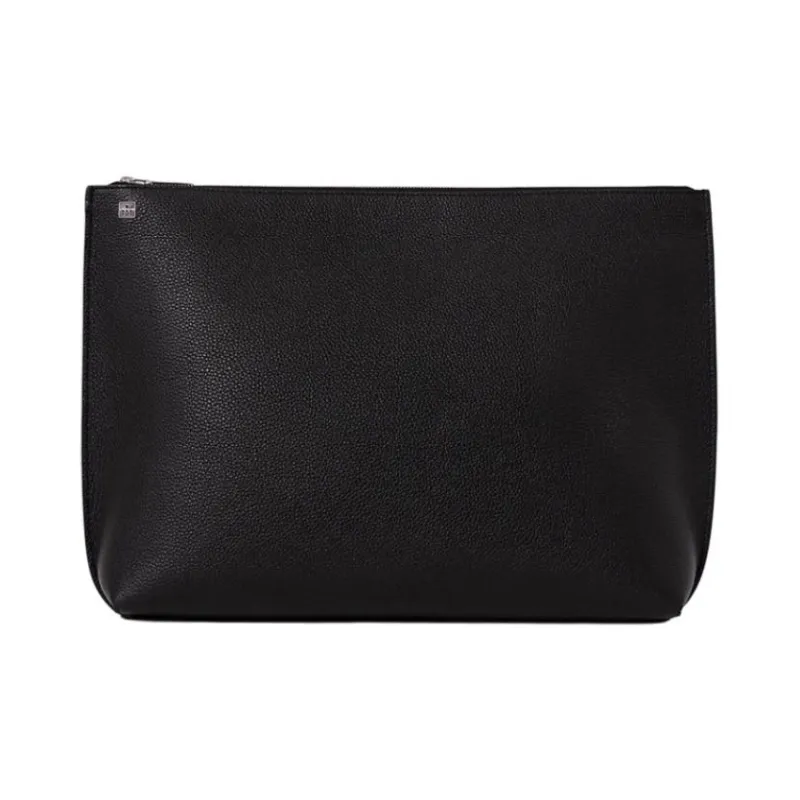 TOTEME Cow Leather Clutch Large Size Women's Black-0