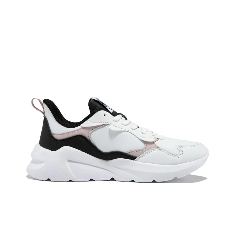 Erke Low Top Running Shoes Women's White Black-1