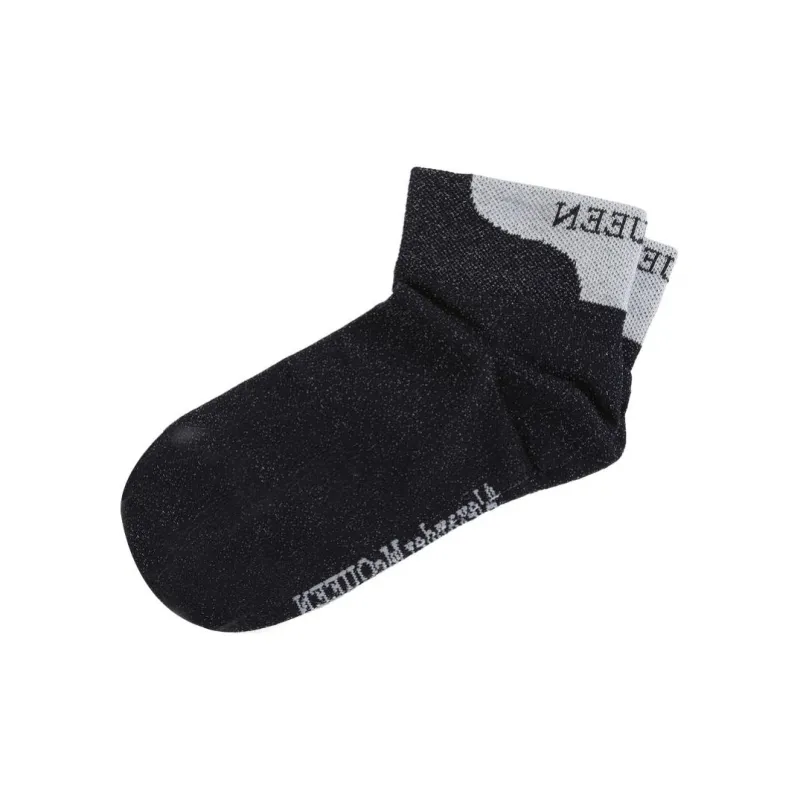 Alexander McQueen SS22 Ankle Socks Unisex 1 Pack Black-0