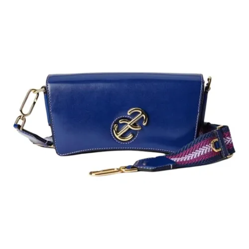 Ecco Cow Leather Shoulder Bag Medium Size Women's Electric Blue