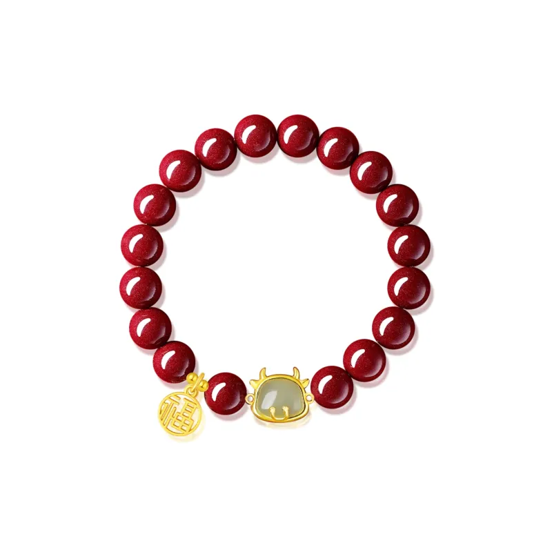 Moon Jewelry Cinnabar Bracelets Unisex-55