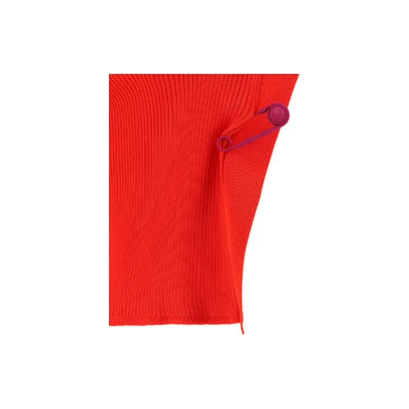 VERSACE SS22 Crop Top Women's Red-4