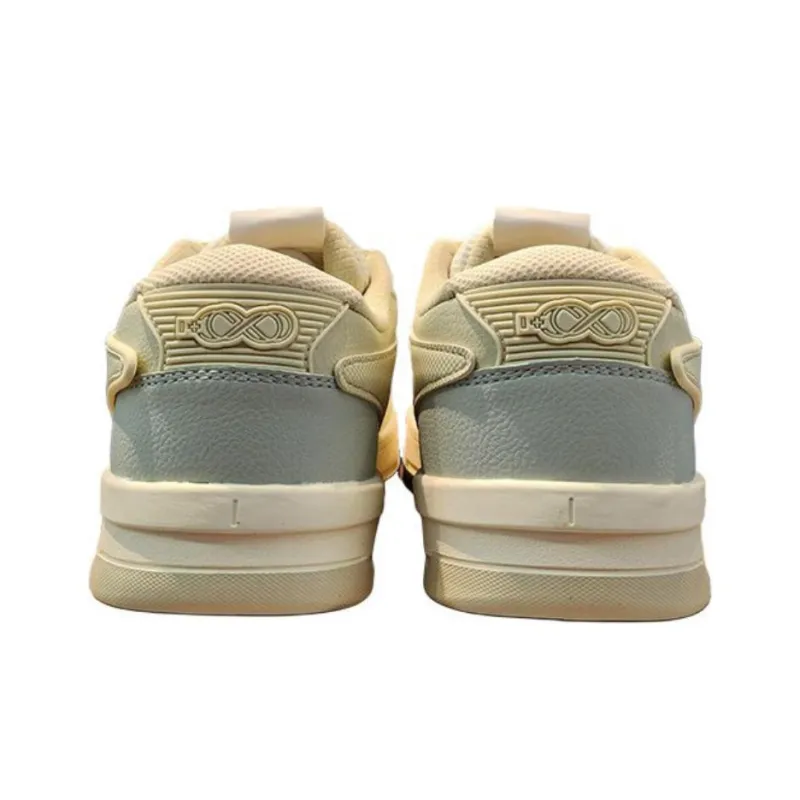 Erke No. 3 Single Slip-Resistant Cushioning Coverage Low-Top Skateboard Shoes Women's White Green-4