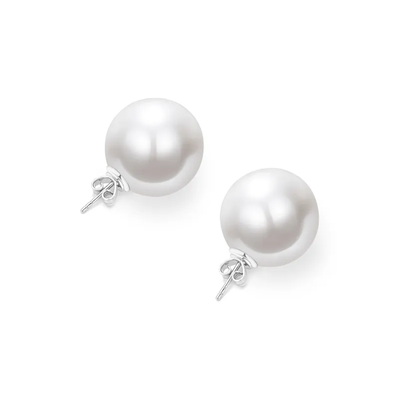 GAONAS 925 Silver Imitation Pearl Stud Earrings Women's-2