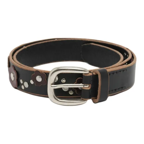 OUR LEGACY Leather Leather Belts Unisex Black Width: 3cm