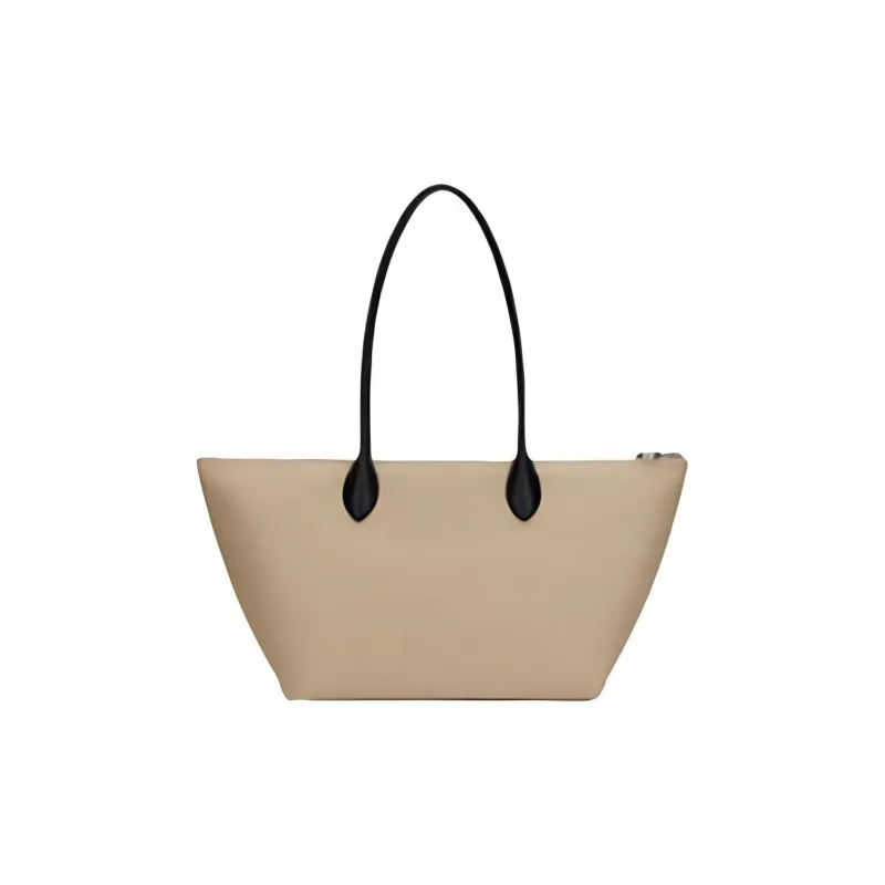 LACOSTE PVC One Shoulder Handbag Tubas Women's Beige Black-2