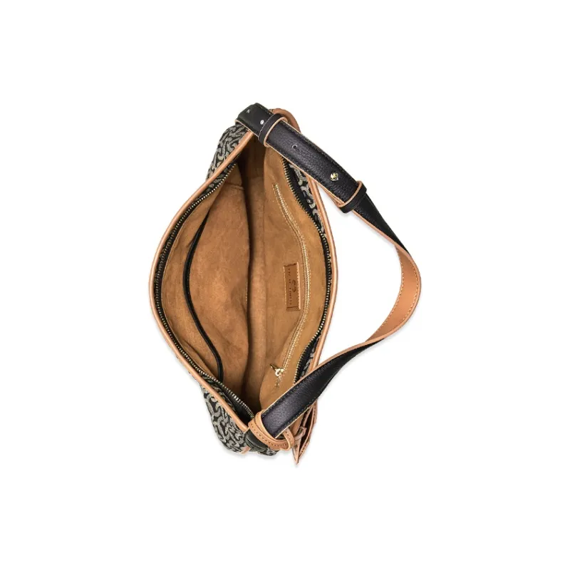 COWEC YCAKI Cow Leather Shoulder Bag Women's Black-5