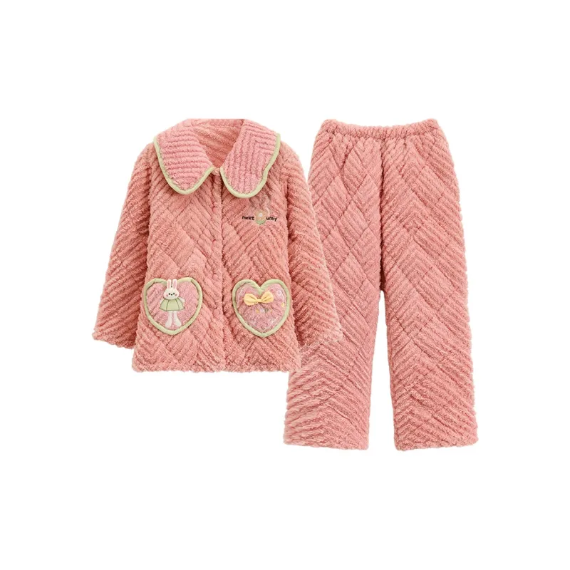 Montagut Pajama Set Women's Light Shrimp Red-0