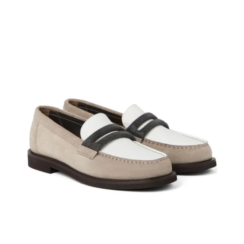 Brunello Cucinelli Embellished Slip On Loafers Women's-2