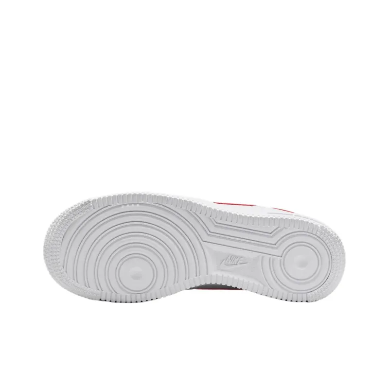 Nike Air Force 1 Lv8 Abrasion Resistant Low Top Kids' Skateboarding Shoes White/University Red Unisex-5