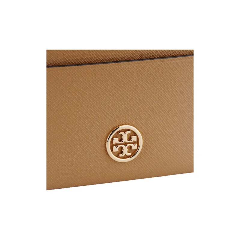 TORY BURCH Kira Leather Card Holder Regular Women's Light Brown-4