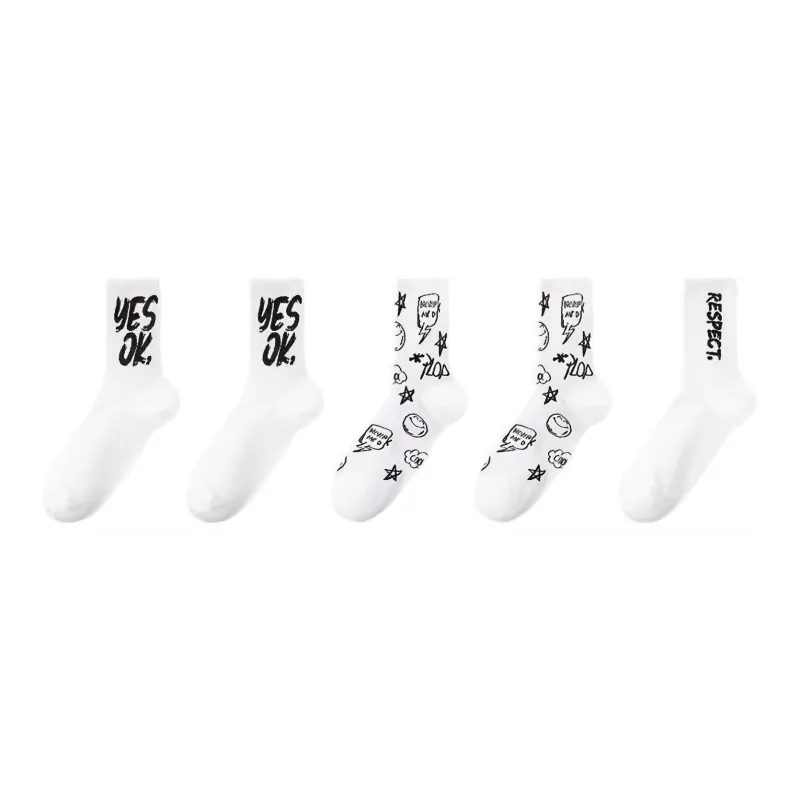 MIIOW Mid Calf Socks Women's 5 Pack-10