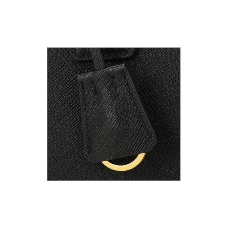 PRADA Calfskin Tote Bag, Shopping Bag, Shoulder Bag, Crossbody Bag, Handbag Medium Size Women's Black-5