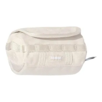 Supreme The North Face Collaboration Suede Fabric Travel Bag Keychain Accessory Unisex White
