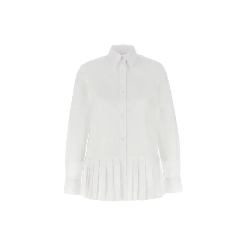 THOM BROWNE Pleated Long Sleeved Shirt-1