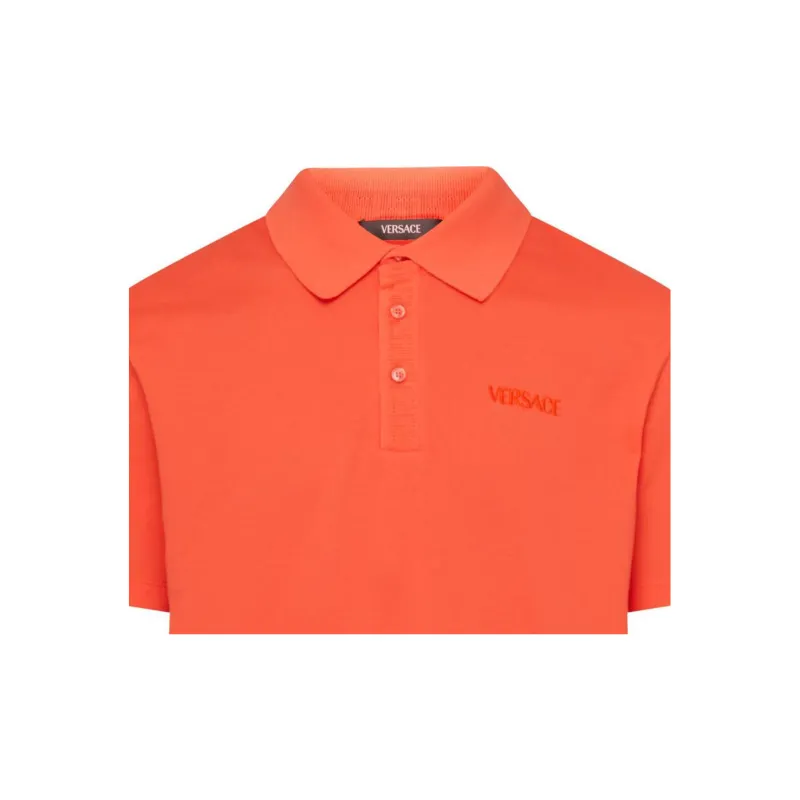 VERSACE Polo Shirt Men's Orange-4