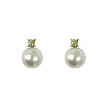 Heart Grass S925 Silver Stud Earrings Women's