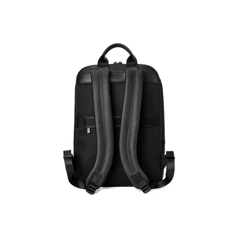 PIERRE CARDIN Cow Leather With Synthetic Leather Backpack Large Size Men's Black-3