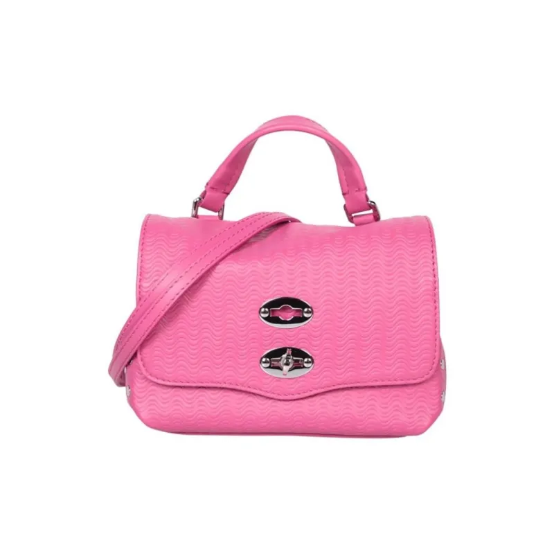 Zanellato Calfskin Shoulder Bag, Crossbody Bag, Handbag Women's Pink-0