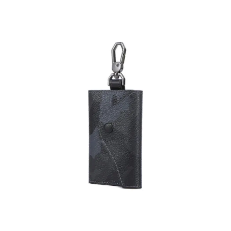SEPTWOLVES Artificial Leather Key Pouch Trumpets Unisex Black-3