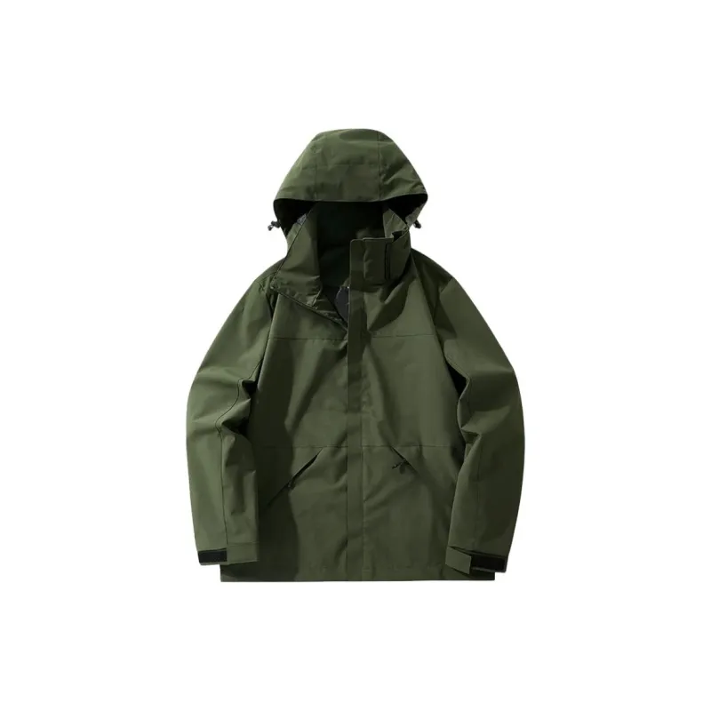 Yalu Water Resistant Windproof UV Protection Breathable Windbreaker Jacket Unisex Phantom Black-4