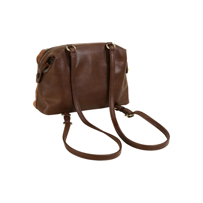 TOUTOU Maltese Collaboration Synthetic Leather Backpack Regular Women's Chocolate Brown-2