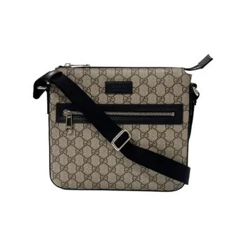 GUCCI GG Supreme Canvas Canvas Bag Crossbody Bag Shoulder Bag Unisex Beige
