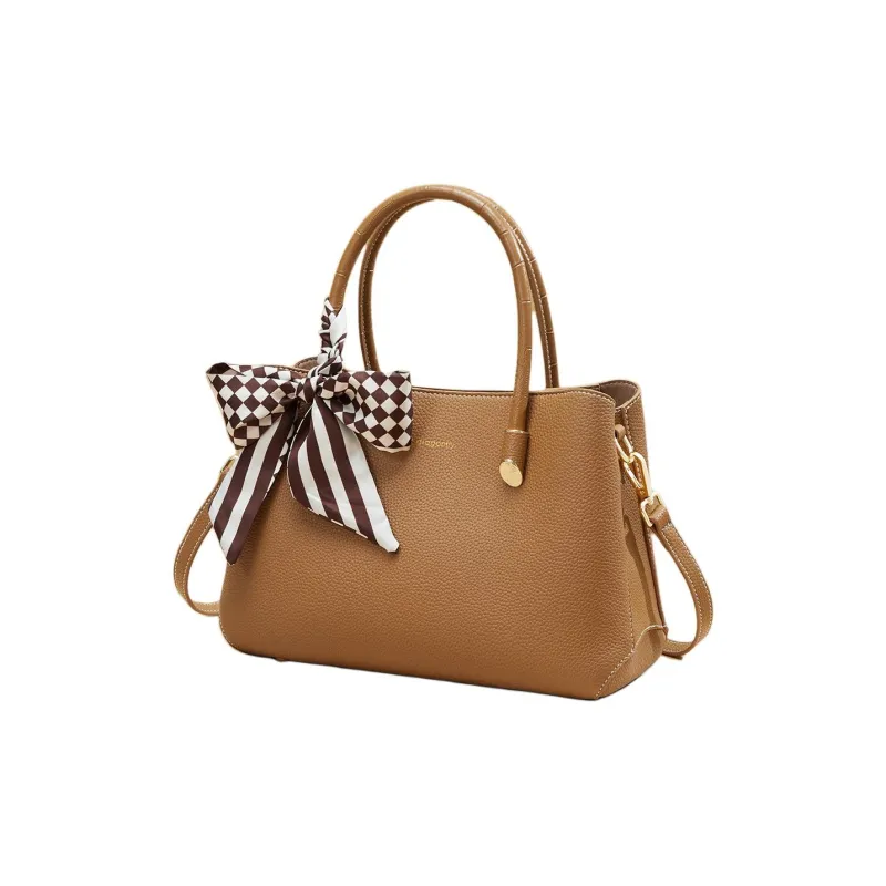 RED DRAGONFLY Cow Leather Handbag Regular Women's Gold Brown-2
