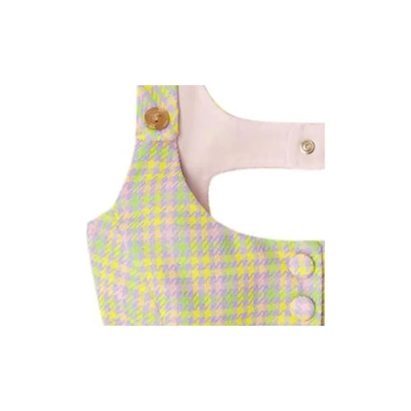 VERSACE Medusa Tweed Bralette Top 'Yellow+Multicolor'-4