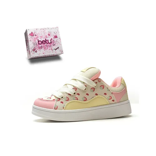 Betu Low Top Skateboard Shoes Women's Strawberry Pink