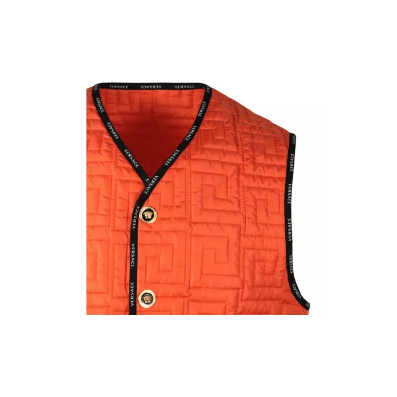 VERSACE Greca Pattern Quilted Vest-2