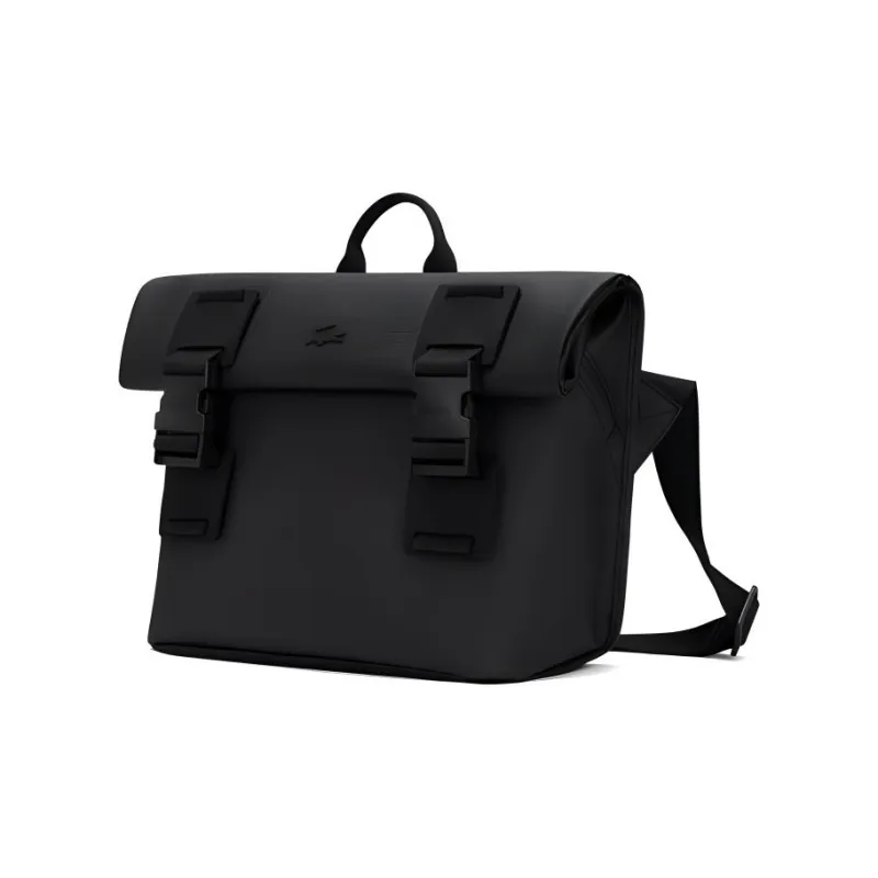 LACOSTE PVC Handbag, Shoulder Bag, Crossbody Bag Regular Men's Black-1