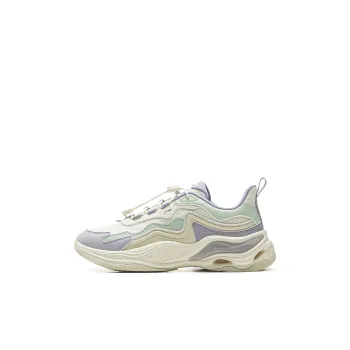 LINING YOUNG Sports Life Collection Cloud River Low Top Kids Lifestyle Shoes Wax Yellow/Ecru/Purple Smoke Blue Kids'