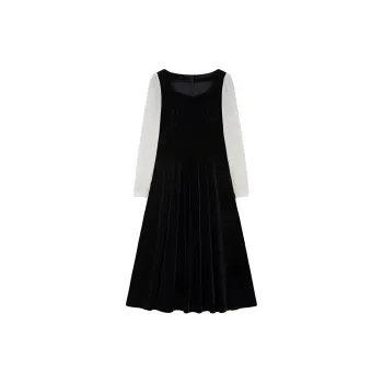 Mo Han Yi Mei New Year Long Sleeved Dress Women's Black