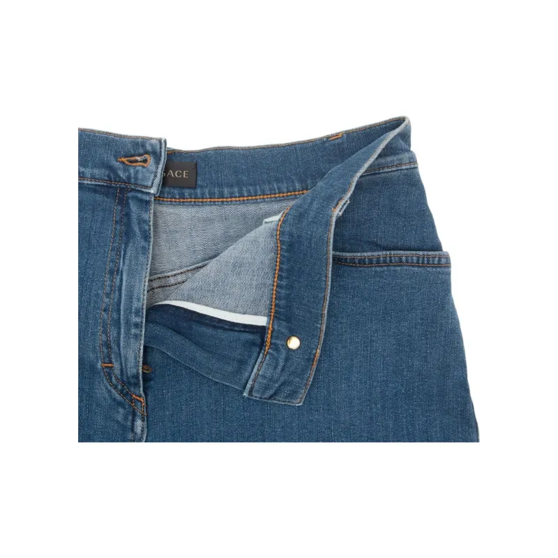 VERSACE Denim Shorts Women's Blue-2