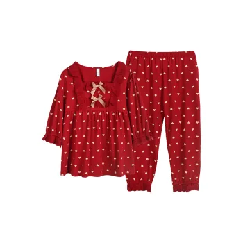 Xuan Liang Pajama Set Women's Maroon