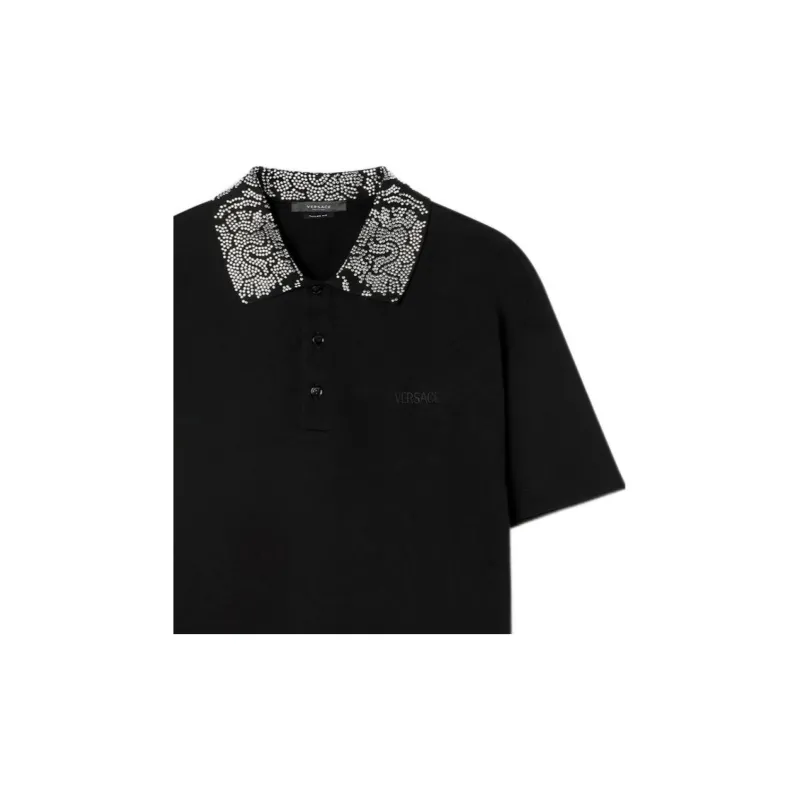 VERSACE Polo Shirts Men Black-4
