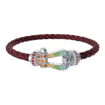 FRED 18K White Gold Gemstone Bracelets Women's Red