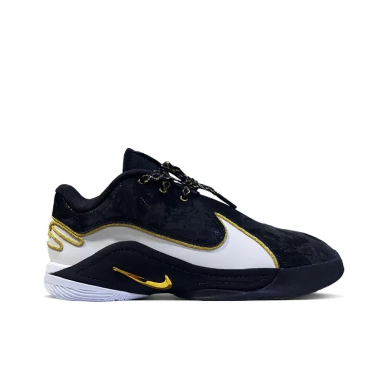 Nike LeBron 22 Anti Slip Wear Resistant Low Top Basketball Shoes Men's Black White-1