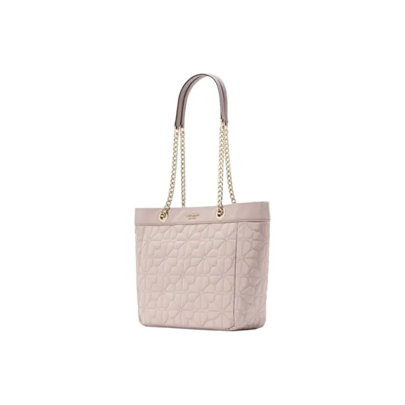 Kate Spade Spade Flower Fabric Tote Bag Shopping Bag Handbag Shoulder Bag Small Size Women's Comfortable Gray-1